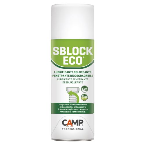 Lubrificante desbloqueante biodegradable Sblock ECO® en aerosol de 400 ml